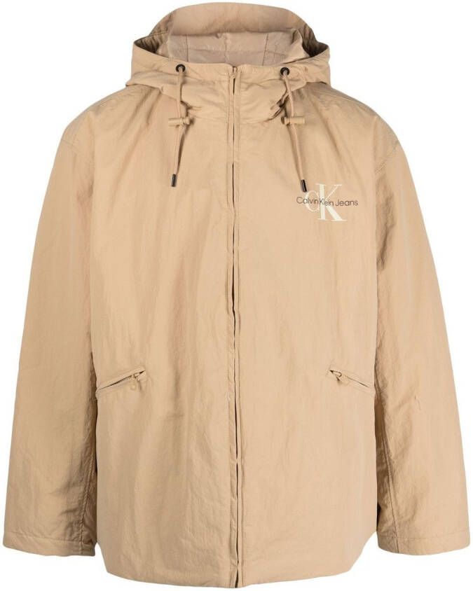 Calvin Klein Jeans Jack met logoprint Beige