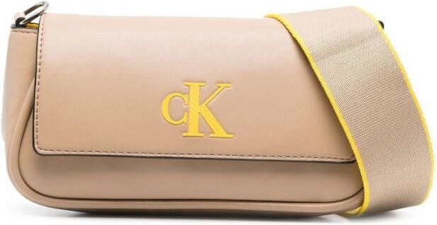 Calvin Klein Jeans Schoudertas met logoprint Beige