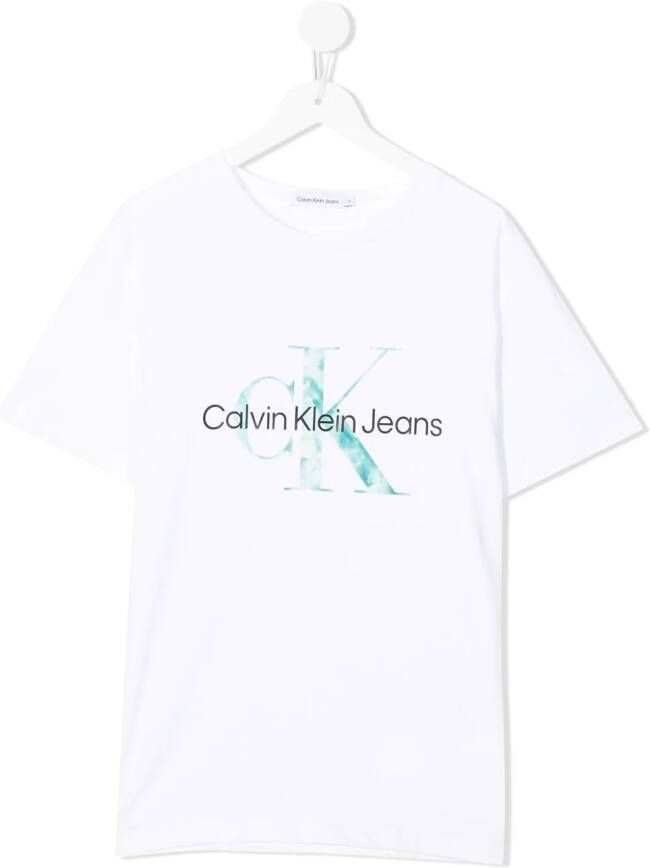 Calvin Klein Jeans T-shirt met logoprint 0K6 BRIGHT WHITE