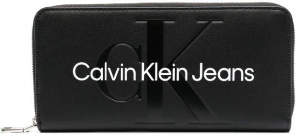 Calvin Klein Jeans Portemonnee met logoprint Zwart