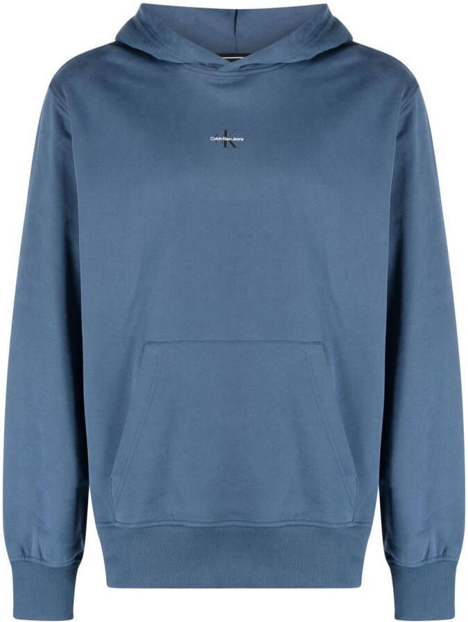 Calvin Klein Jeans Hoodie met logo Blauw