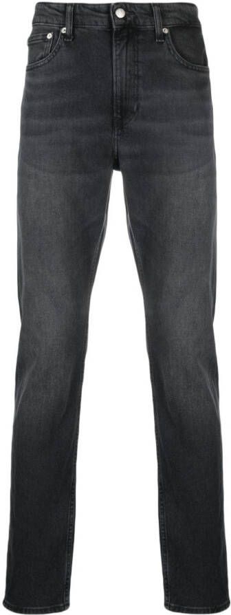 Calvin Klein Jeans mid-rise slim-fit jeans Zwart