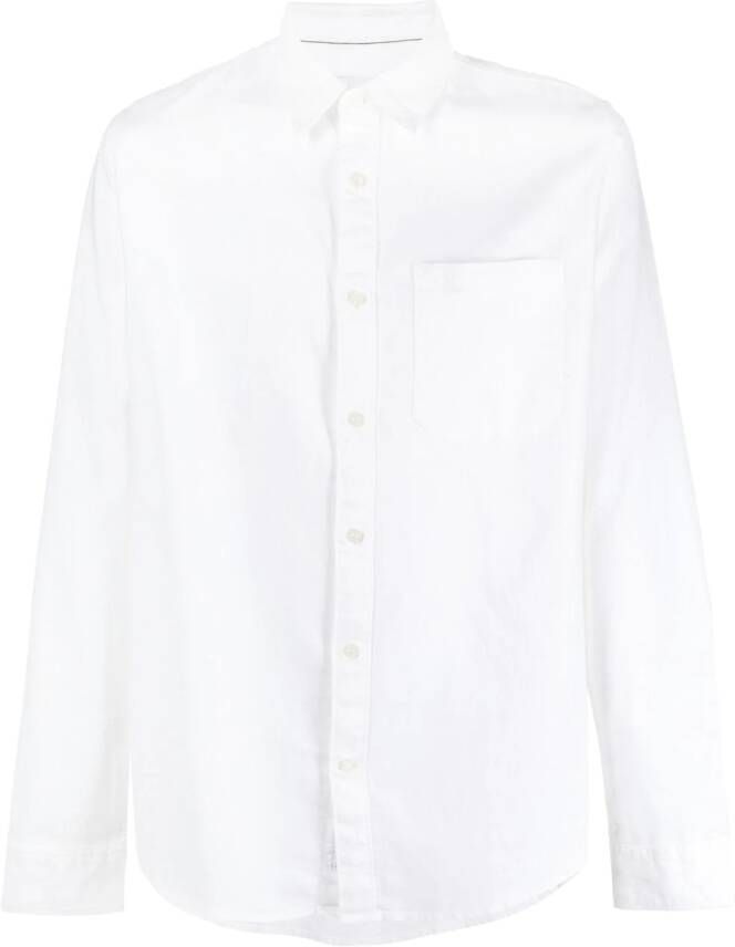 Calvin Klein Jeans Overhemd van katoen-linnenmix Wit
