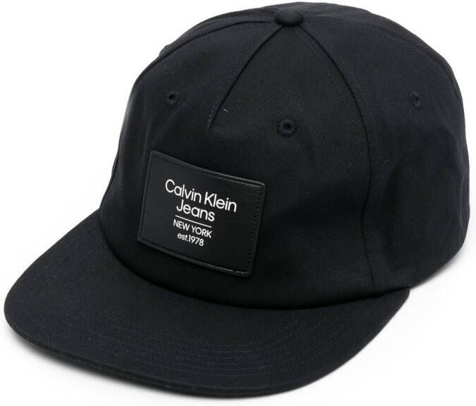 Calvin Klein Jeans Pet met logopatch Zwart