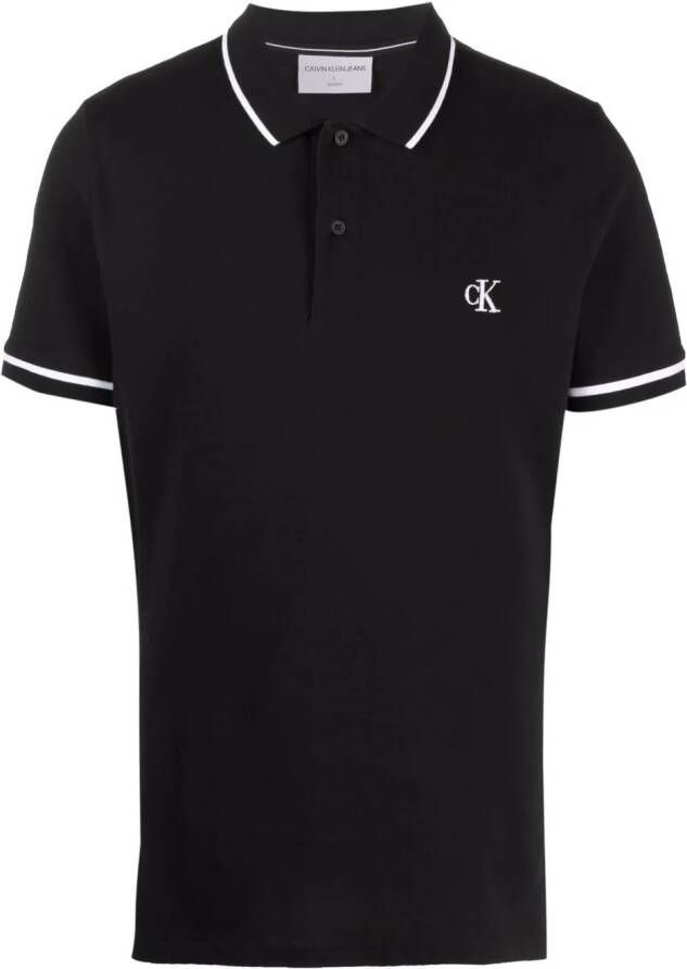 Calvin Klein Jeans Poloshirt met geborduurd logo Zwart