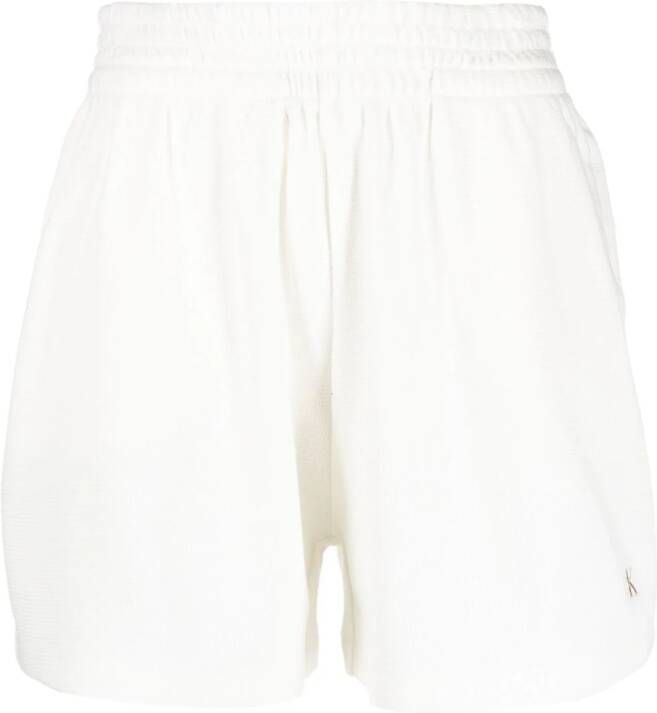Calvin Klein Jeans Shorts met geborduurd logo Wit