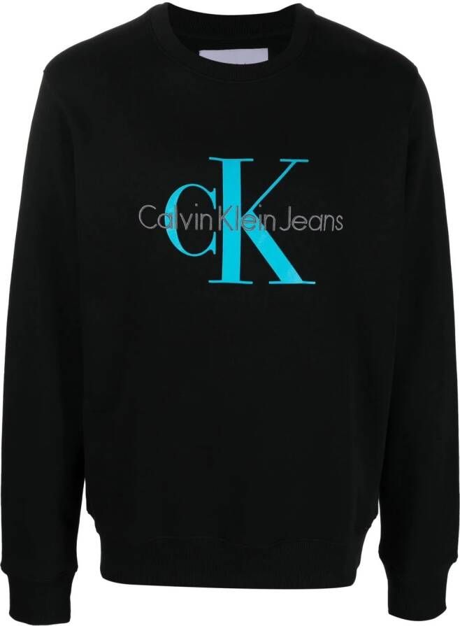 Calvin Klein Jeans Sweater met geborduurd logo Zwart
