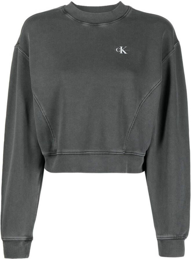 Calvin Klein Jeans Sweater met logo Grijs