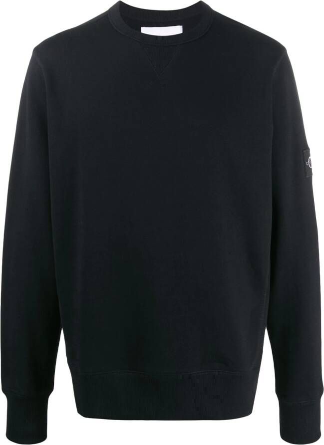 Calvin Klein Jeans Sweater met logoprint Zwart