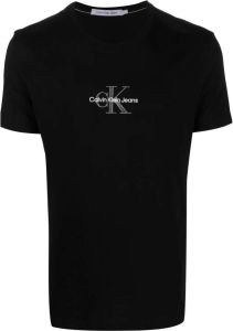 Calvin Klein Jeans T-shirt met geborduurd logo Zwart