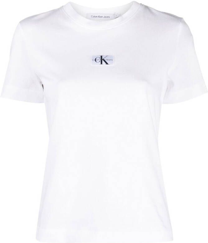 Calvin Klein Jeans T-shirt met logopatch Wit