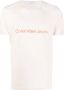 Calvin Klein Jeans T-shirt met logoprint Beige - Thumbnail 1