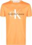 Calvin Klein Jeans T-shirt met logoprint Oranje - Thumbnail 1