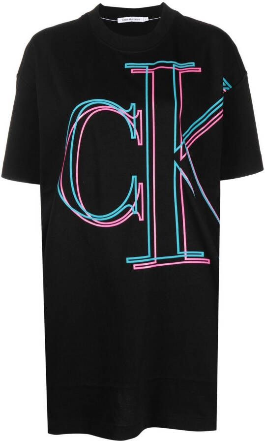 Calvin Klein Jeans T-shirt met logoprint Zwart