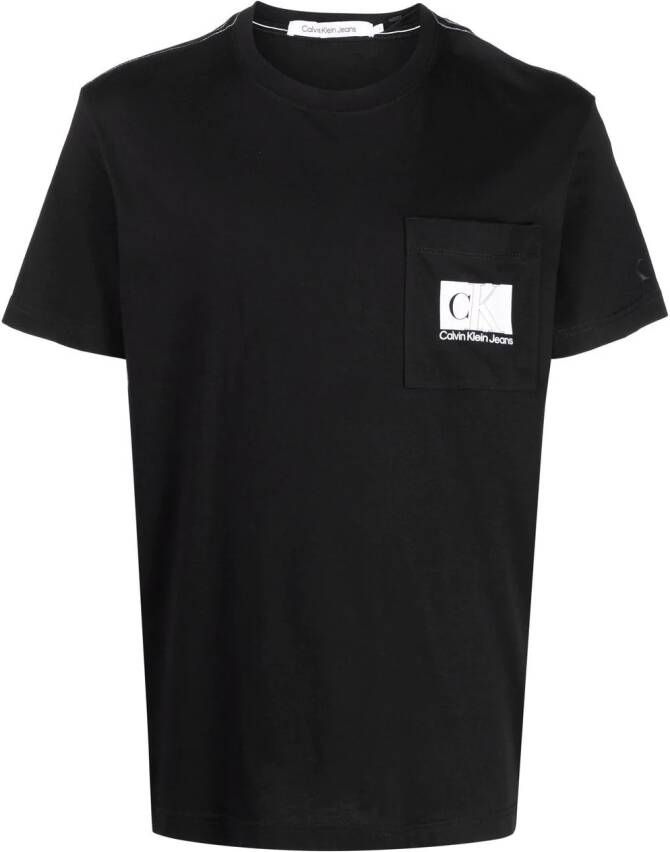 Calvin Klein Jeans T-shirt met logoprint Zwart