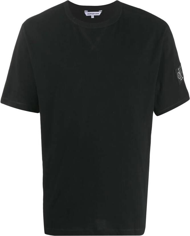 Calvin Klein Jeans T-shirt met ronde hals Zwart