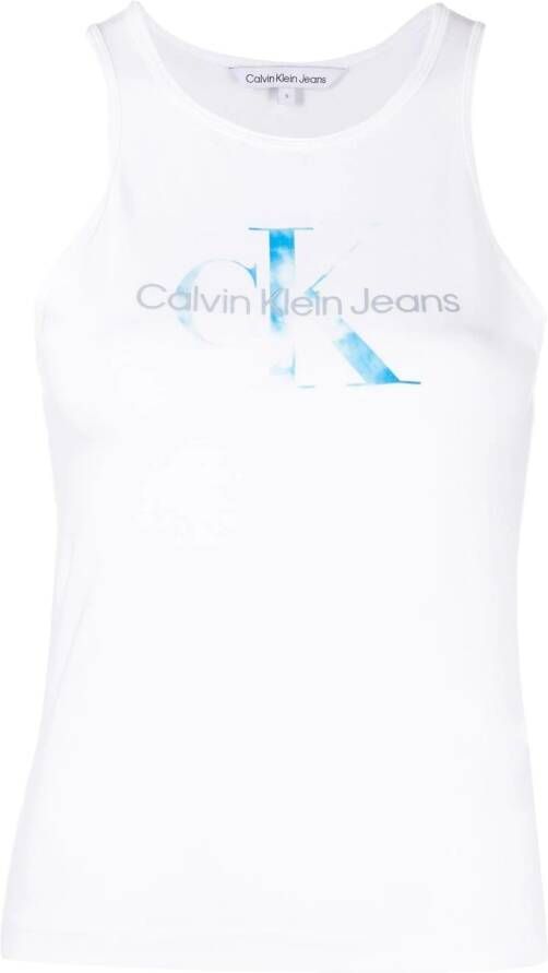 Calvin Klein Jeans Tanktop met logoprint Wit