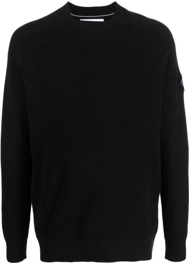 Calvin Klein Jeans Trui met ronde hals Zwart
