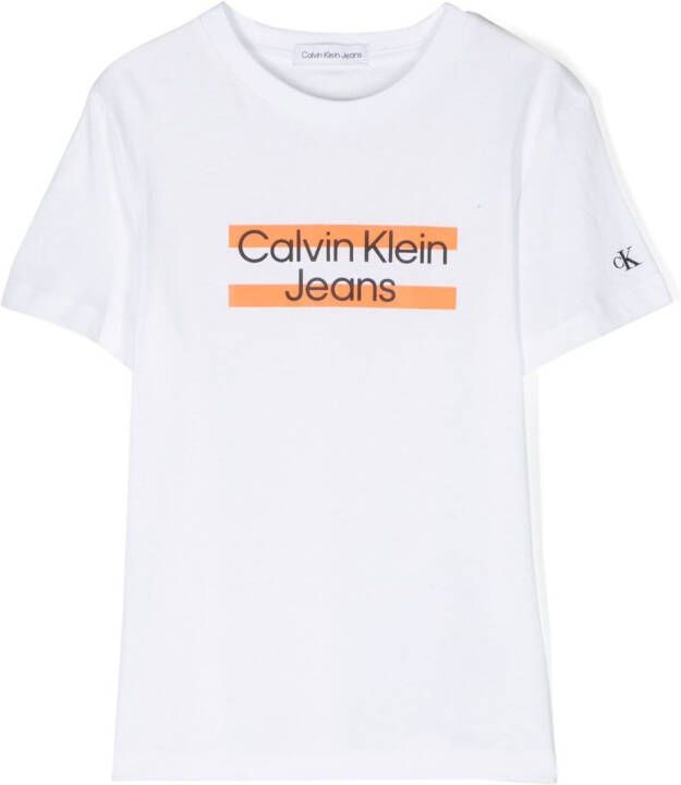 Calvin Klein Kids T-shirt met logoprint Wit