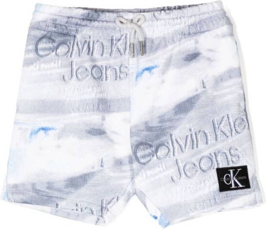 Calvin Klein Kids Shorts met print Grijs