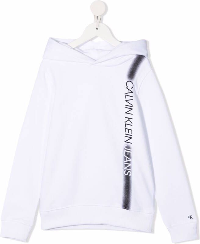 Calvin Klein Kids Hoodie met logoprint Wit