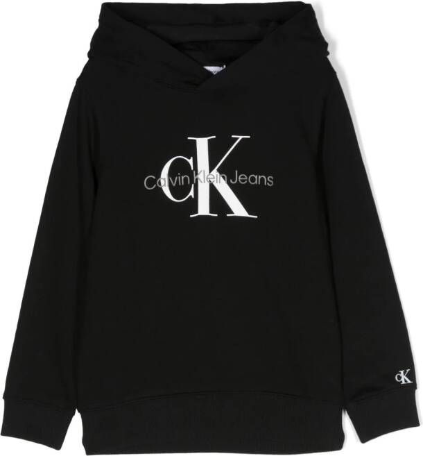 Calvin Klein Kids Hoodie met logoprint Zwart
