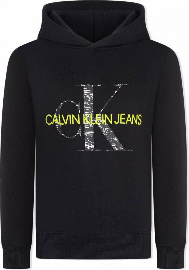 Calvin Klein Kids Hoodie met logoprint Zwart