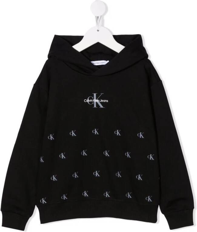 Calvin Klein Kids Hoodie met logoprint Zwart