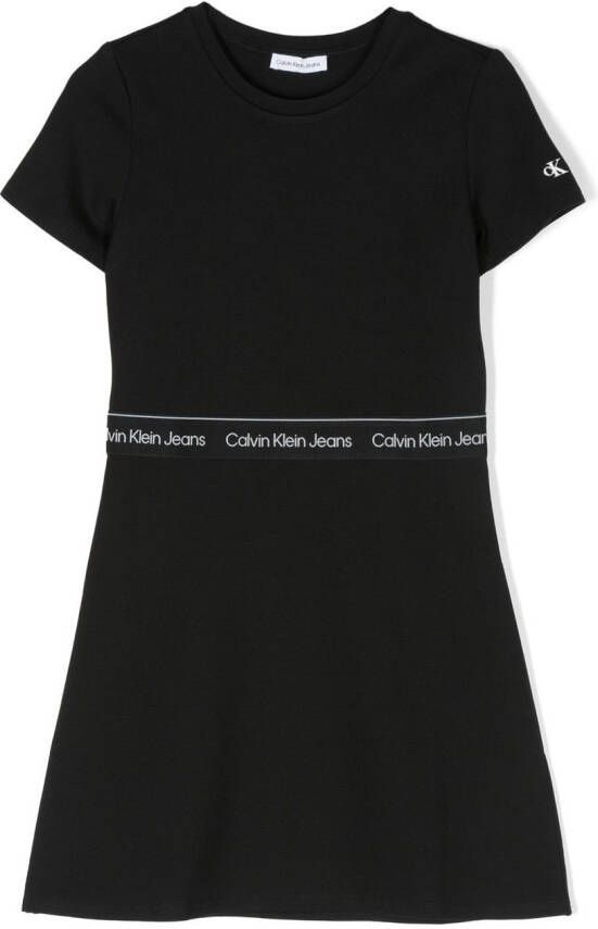 Calvin Klein Kids Jurk met korte mouwen Zwart