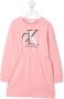 Calvin Klein Kids Jurk met logoprint Roze - Thumbnail 1