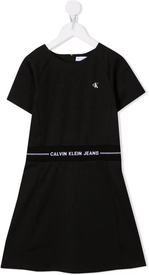 Calvin Klein Kids Jurk met logoprint Zwart