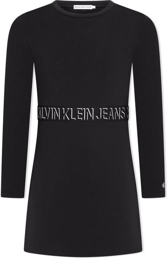 Calvin Klein Kids Jurk met logoprint Zwart