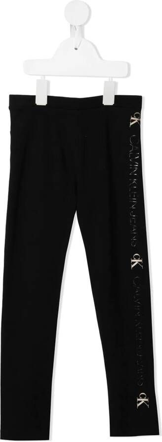Calvin Klein Kids Legging met logoprint Zwart