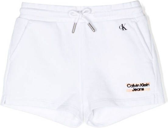 Calvin Klein Kids Shorts met geborduurd logo Wit