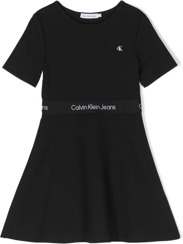 Calvin Klein Kids Jurk met korte mouwen Zwart