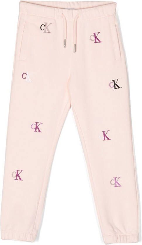 Calvin Klein Kids Trainingsbroek met geborduurd logo Roze