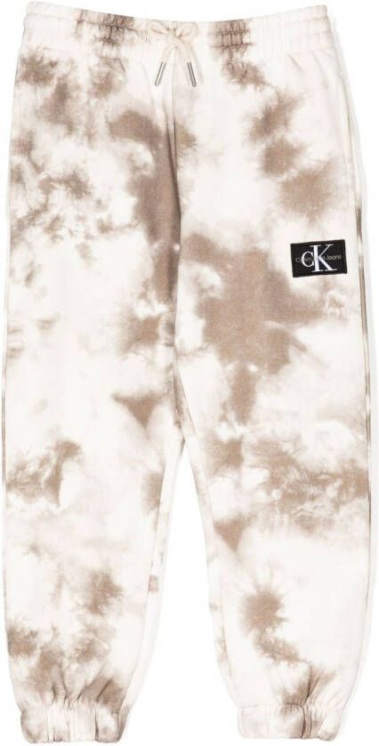 Calvin Klein Kids Trainingsbroek met logopatch Bruin
