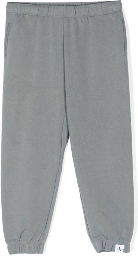 Calvin Klein Kids Broek met logopatch Grijs