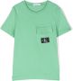 Calvin Klein Kids T-shirt met logopatch Groen - Thumbnail 1