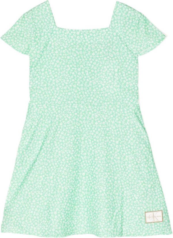 Calvin Klein Kids Jurk met logopatch Groen