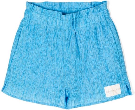 Calvin Klein Kids Shorts met logopatch Blauw