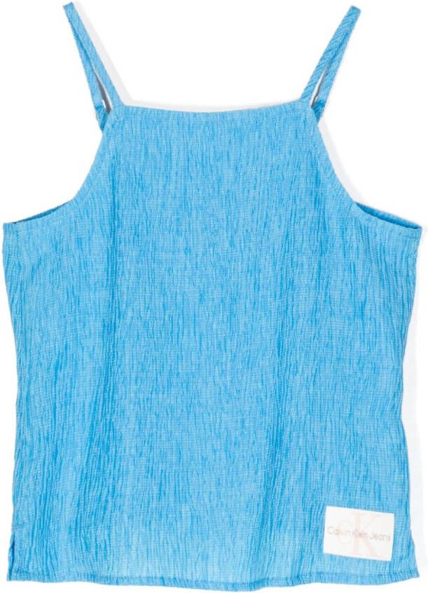 Calvin Klein Kids Tanktop met logopatch Blauw