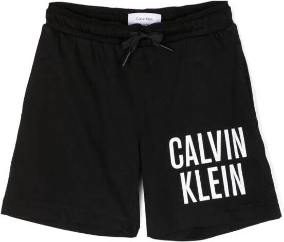 Calvin Klein Kids Shorts met logoprint Zwart