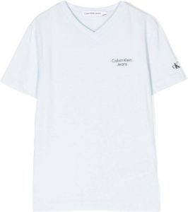 Calvin Klein Kids T-shirt met logoprint Blauw