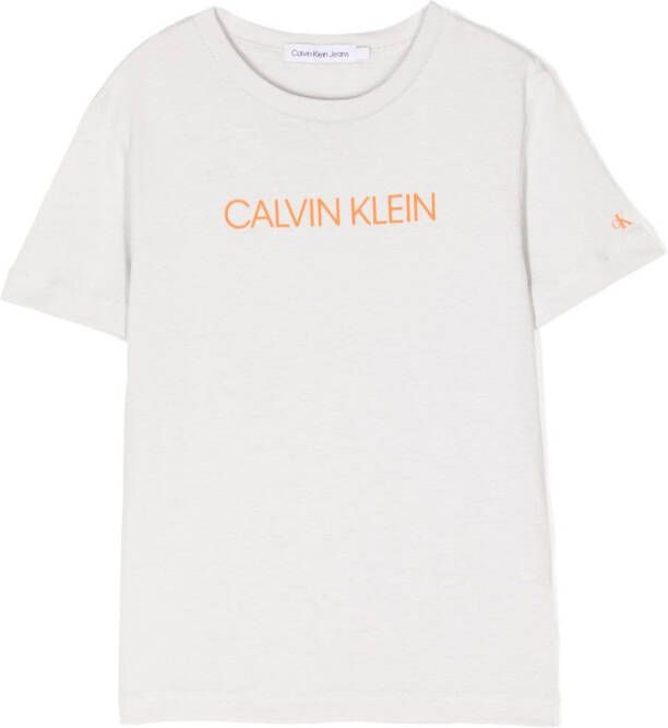 Calvin Klein Kids T-shirt met logoprint Grijs
