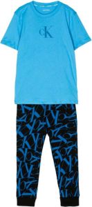 Calvin Klein Kids Shirt en broek met logoprint Blauw