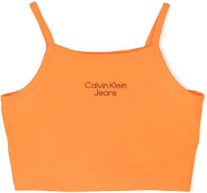 Calvin Klein Kids Tanktop met logoprint Oranje