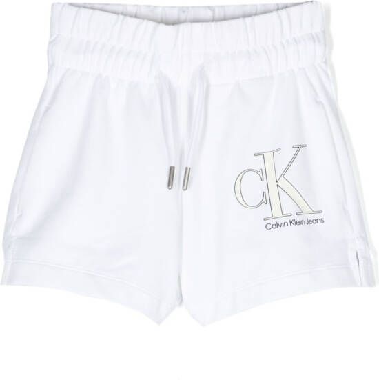Calvin Klein Kids Shorts met logoprint Wit