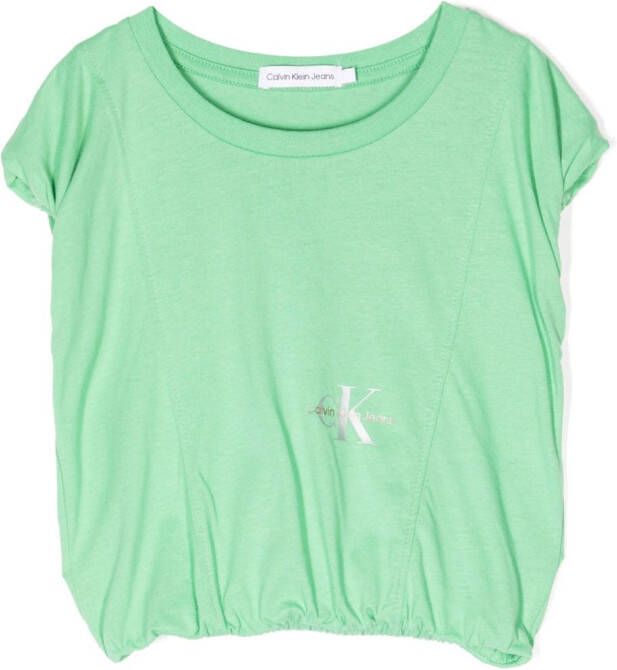 Calvin Klein Kids T-shirt met logoprint Groen