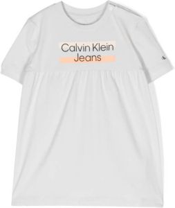 Calvin Klein Kids T-shirt met logoprint Grijs